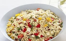 Orzo with Tomatoes, Feta, and Green Onions