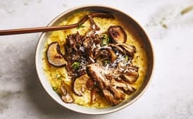 Oven Polenta with Roasted Mushrooms and Thyme