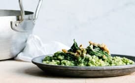 Oven Risotto with Kale Pesto