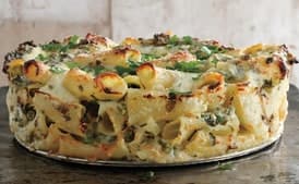 Paccheri and Cheese with Peas and Mint