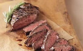 Pan-Grilled Beer-Marinated Hanger Steak