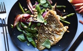 Snapper with Blistered Bean Salad and Chile Vinegar