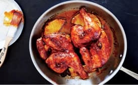 Pan-Roasted Chicken with Pineapple-Chile Glaze