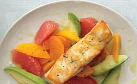 Pan-Roasted Sea Bass with Citrus and Avocado Oil