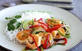 Pan-Roasted Sizzling Shrimp