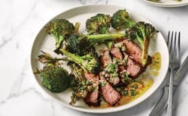 Pan-Roasted Steak with Crispy Broccoli