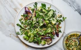 Pan-Seared Eggplant with Buttermilk Dressing