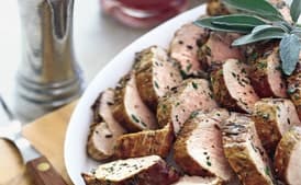 Pan-Seared Pork Tenderloin with Rhubarb Compote