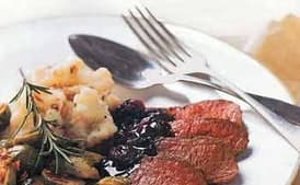 Pan-Seared Venison with Rosemary and Dried Cherries