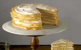 Pancake Cake with Maple Cream Frosting