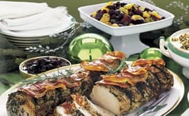 Pancetta- and Herb-Roasted Pork with Fig Jam