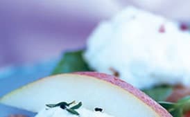 Pancetta Crisps with Goat Cheese and Pear