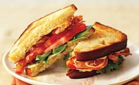 Pancetta, Mizuna, and Tomato Sandwiches with Green Garlic Aïoli