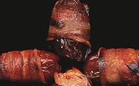 Pancetta-Wrapped Dates Stuffed with Manchego Cheese and Mint