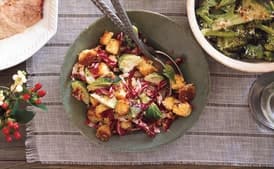 Panettone Panzanella with Pancetta and Brussels Sprouts