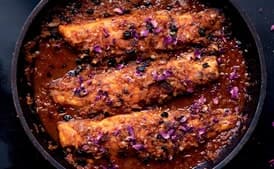 Panfried Sea Bass with Harissa & Rose