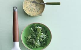 Panfried Tofu with Romano-Bean and Herb Salad