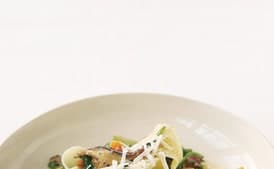 Pappardelle with Squash, Mushrooms, and Spinach