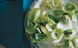 Parsnip Purée with Sautéed Brussels Sprouts Leaves