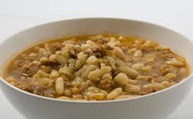 Pasta e Fagioli con Salsicce (Pasta and Beans with Sausage)