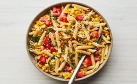 Pasta Salad with Tomatoes and Corn
