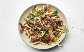 Pasta with Sausage and Arugula