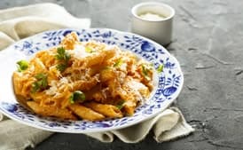 Pasta with Spicy Sun-Dried-Tomato Cream Sauce