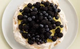 Pavlova with Lemon Curd and Berries