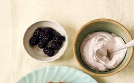 Peach and Blackberry Shortcakes with Blackberry Cream