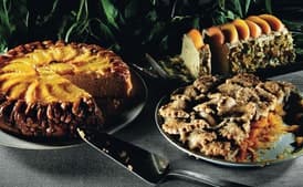 Peach and Pecan Upside-Down Cake