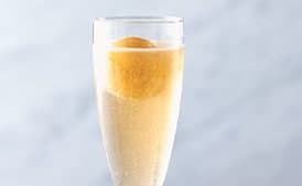 Peach and Prosecco Ice