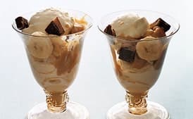 Peanut Butter and Banana Sundaes