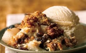 Pear and Dried-Cherry Custard Crisp