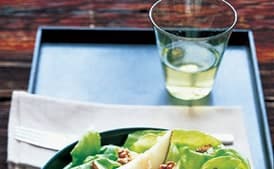 Pear, Pancetta, and Walnut Salad