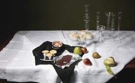 Pear Soufflés with Chocolate Sauce