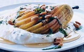 Pears with Herbed Ricotta and Honey