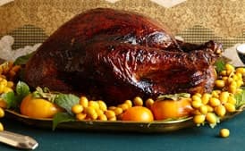Peking-Style Roast Turkey with Molasses-Soy Glaze and Orange-Ginger Gravy