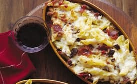 Penne with Garrotxa, Serrano Ham, and Sun-Dried Tomatoes