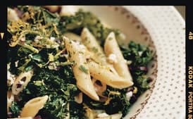 Penne with Green Olives and Feta