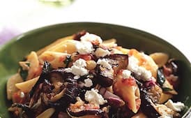 Penne with Grilled Eggplant and Radicchio Sauce