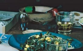 Pickled Collard Greens with Pineapple