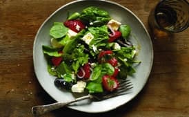 Pickled Feta and Cerignola Olives with Strawberries