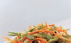 Pickled Napa Cabbage, Carrots, and Snow Peas