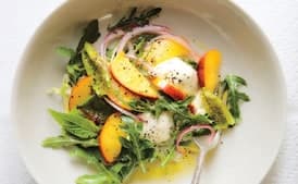 Pickled Nectarine Salad with Burrata