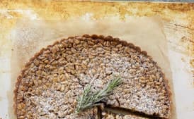 Pine Nut Tart with Rosemary Cream