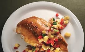 Pineapple-Glazed Chicken with Jalapeño Salsa