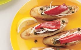 Piquillo Pepper and Sardine Tartines