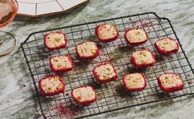 Pistachio-Rose Shortbread Squares