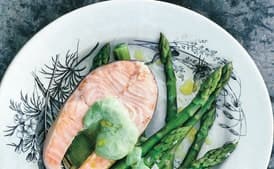 Poached Arctic Char with Basil-Tarragon Mayonnaise