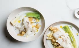 Poached Cod With Potatoes and Leeks